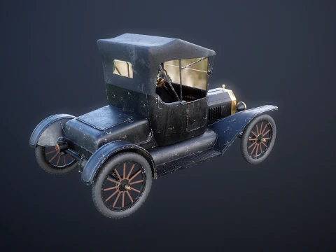 T Roadster 1915 envelhecido Modelo 3D