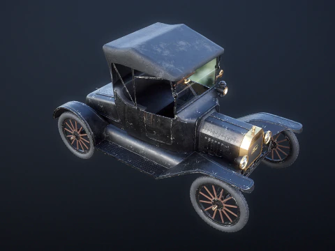 T Roadster 1915 envelhecido Modelo 3D