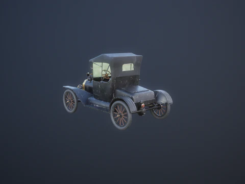 T Roadster 1915 envelhecido Modelo 3D