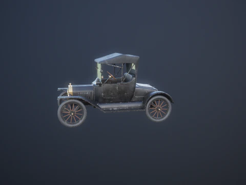 T Roadster 1915 envelhecido Modelo 3D