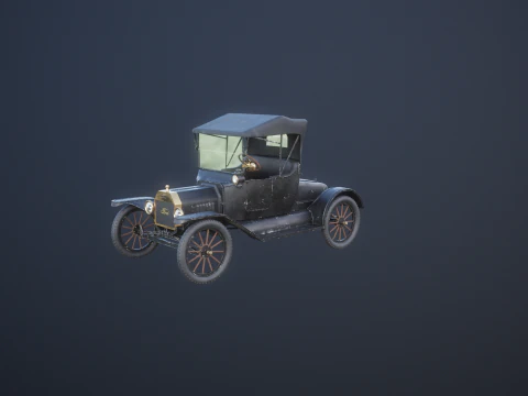 T Roadster 1915 envelhecido Modelo 3D