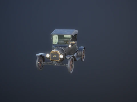 T Roadster 1915 envelhecido Modelo 3D