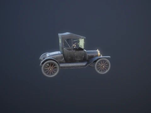 T Roadster 1915 envelhecido Modelo 3D