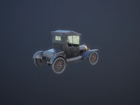 T Roadster 1915 envelhecido Modelo 3D