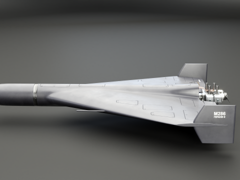 GERAN-2 无人机黑色 3D 模型