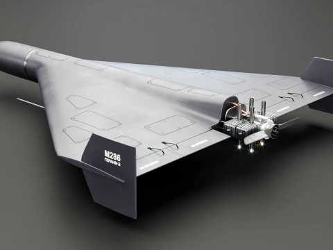 GERAN-2 Drone Black 3D Model