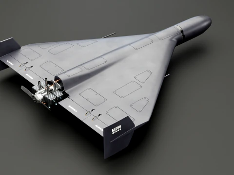 GERAN-2 Drone Black 3D Model