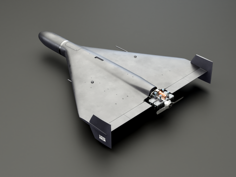 GERAN-2 无人机黑色 3D 模型