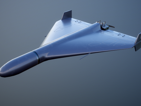 GERAN-2 无人机黑色 3D 模型