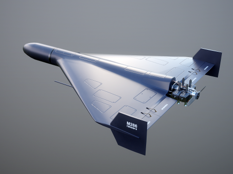 GERAN-2 无人机黑色 3D 模型