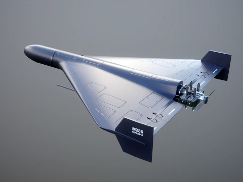 GERAN-2 Drone Black 3D Model