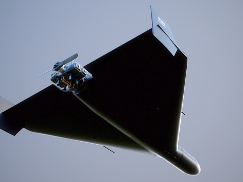 GERAN-2 无人机黑色 3D 模型