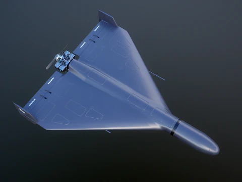 GERAN-2 Drone Black 3D Model