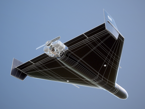 GERAN-2 无人机黑色 3D 模型