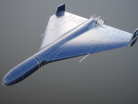 GERAN-2 无人机黑色 3D 模型