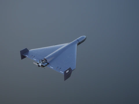 GERAN-2 Drone Black 3D Model