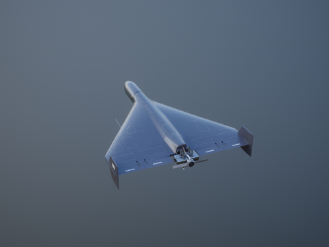 GERAN-2 无人机黑色 3D 模型