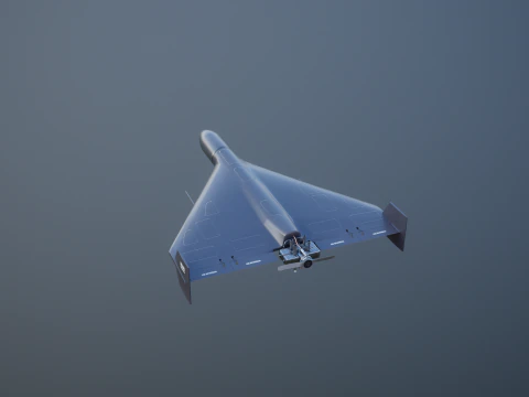 GERAN-2 Drone Black 3D Model