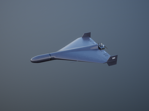 GERAN-2 无人机黑色 3D 模型