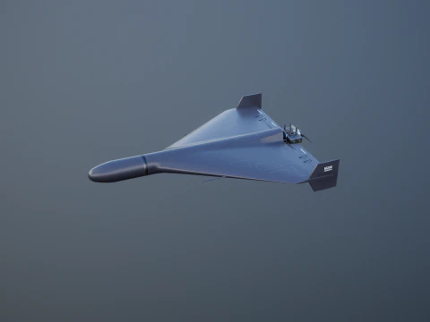 GERAN-2 Drone Black 3D Model