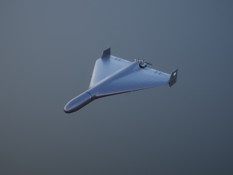 GERAN-2 无人机黑色 3D 模型