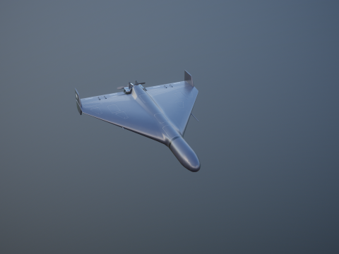 GERAN-2 无人机黑色 3D 模型