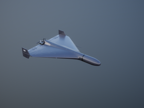 GERAN-2 无人机黑色 3D 模型