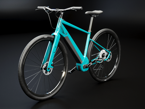 Generieke elektrische crossfitnessfiets 3D Model