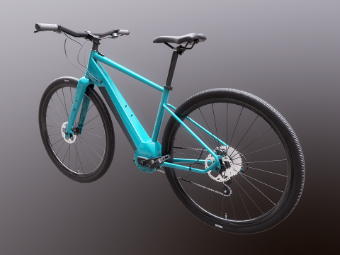Bicicletta elettrica cross fitness generica Modello 3D