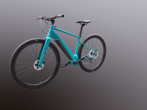 Bicicletta elettrica cross fitness generica Modello 3D