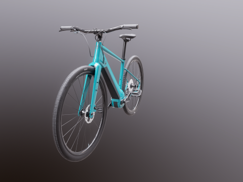 Bicicletta elettrica cross fitness generica Modello 3D