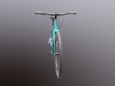 Bicicletta elettrica cross fitness generica Modello 3D