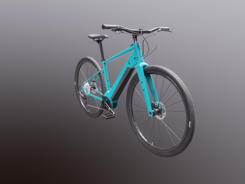 Bicicletta elettrica cross fitness generica Modello 3D
