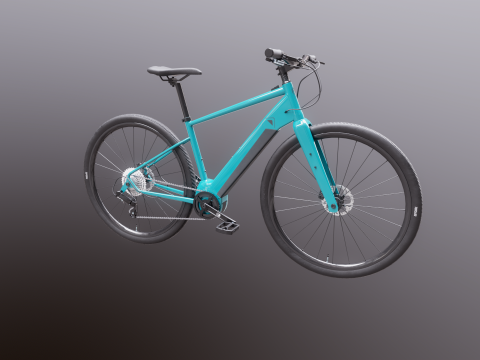 Bicicletta elettrica cross fitness generica Modello 3D
