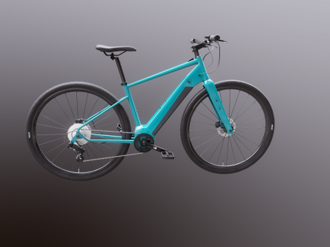 Bicicletta elettrica cross fitness generica Modello 3D