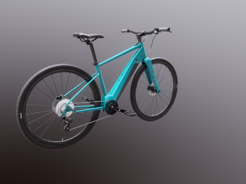 Bicicletta elettrica cross fitness generica Modello 3D