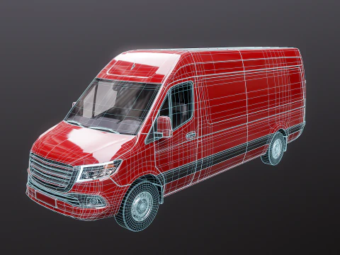 Furgone Euro Lungo generico Modello 3D