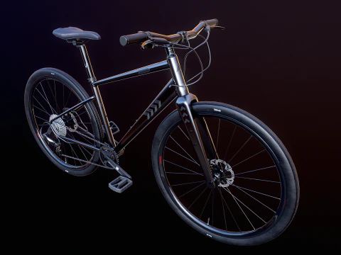 Generic Fitness Road Bicycle 3D Model