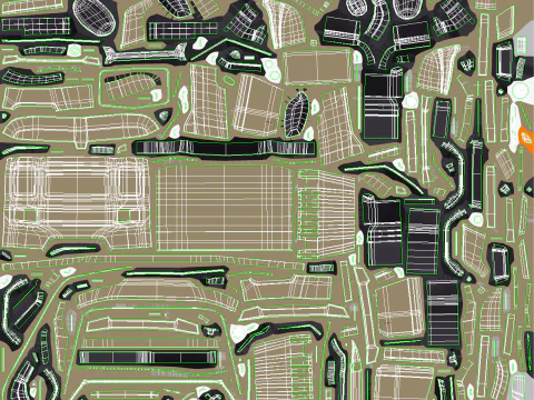 Camion di comando militare generico Sand Camo Modello 3D