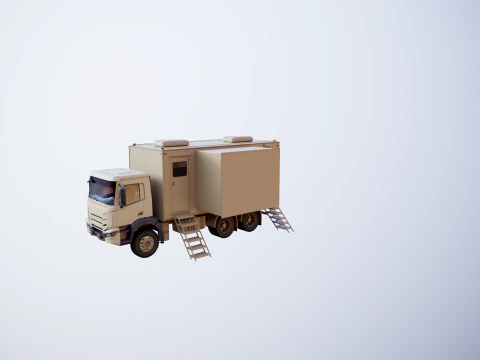 Camion di comando militare generico Sand Camo Modello 3D