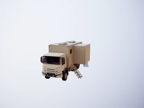 Camion di comando militare generico Sand Camo Modello 3D