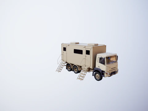 Camion di comando militare generico Sand Camo Modello 3D