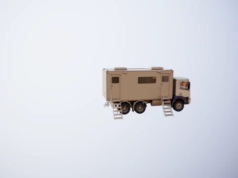 Camion di comando militare generico Sand Camo Modello 3D
