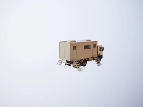 Camion di comando militare generico Sand Camo Modello 3D