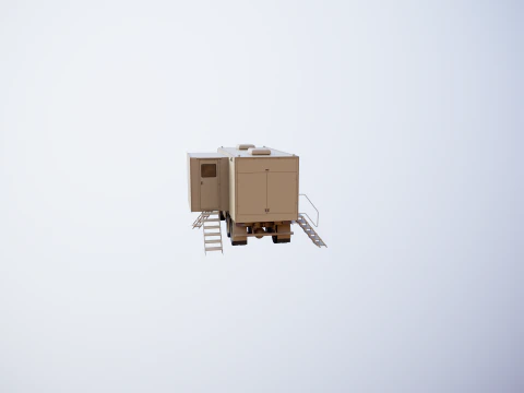 Camion di comando militare generico Sand Camo Modello 3D