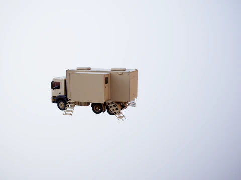 Camion di comando militare generico Sand Camo Modello 3D