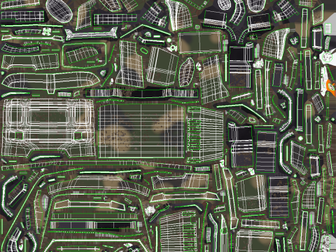 Camion di comando militare generico sporco Modello 3D