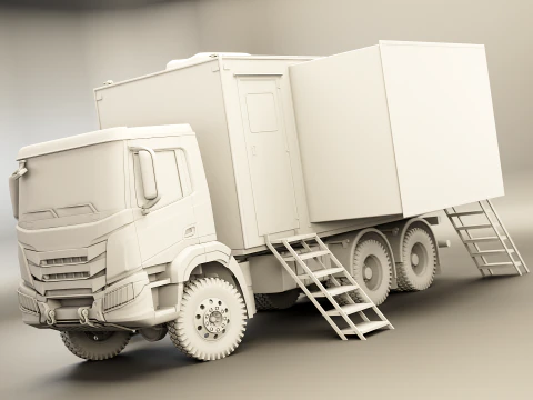Camion de commandement militaire g&eacute;n&eacute;rique UT Modèle 3D