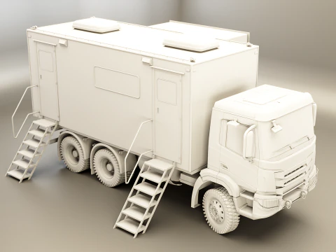 Generic Military Command Truck UT 3D Model