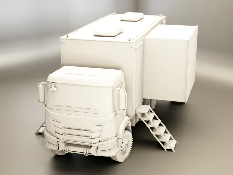 Generic Military Command Truck UT 3D Model